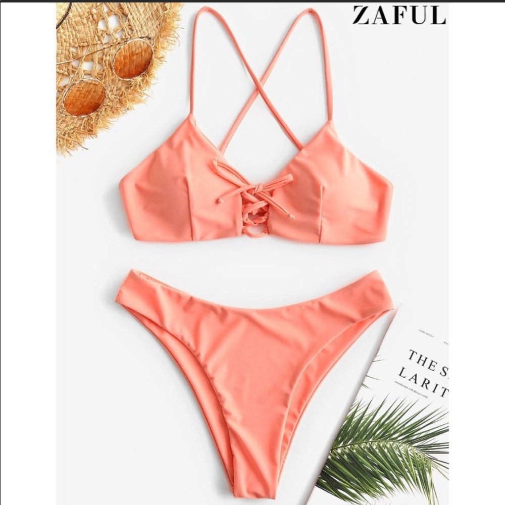 NWT! Bright coral bikini!